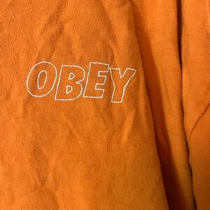 Obey orange T shirt